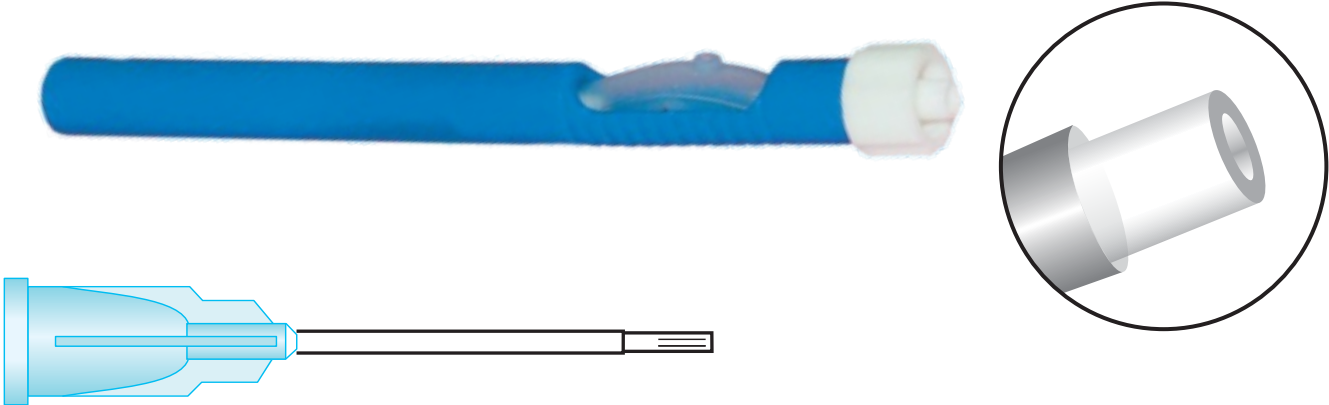 Back Flush Flute Handle With Silicone Brush Cannula